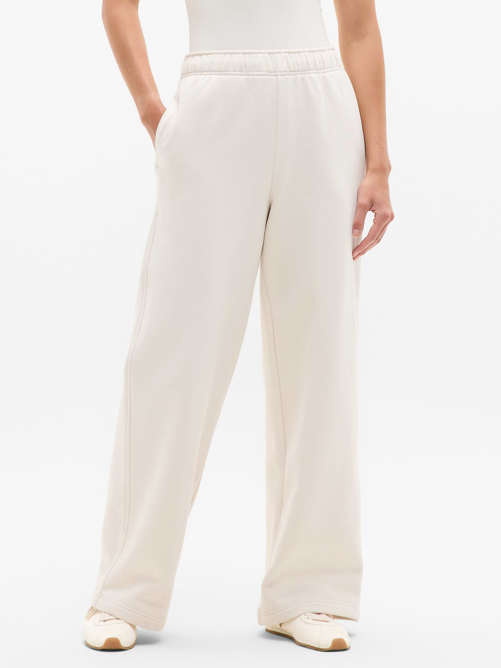 Forever Fleece Mid Rise Flare Pant - Bone