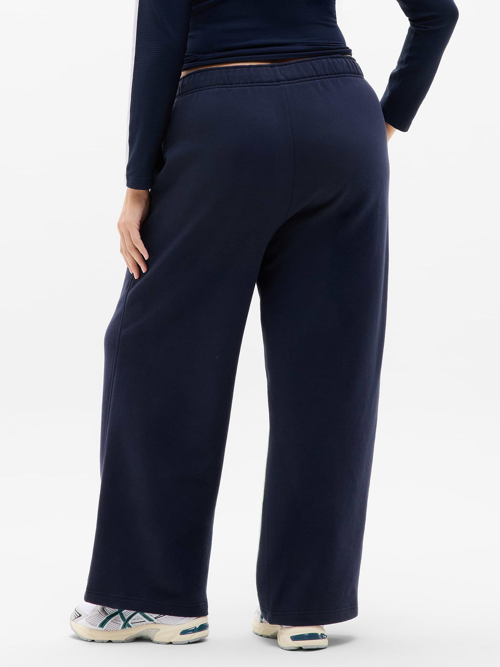 Forever Fleece Mid Rise Flare Pant - Navy