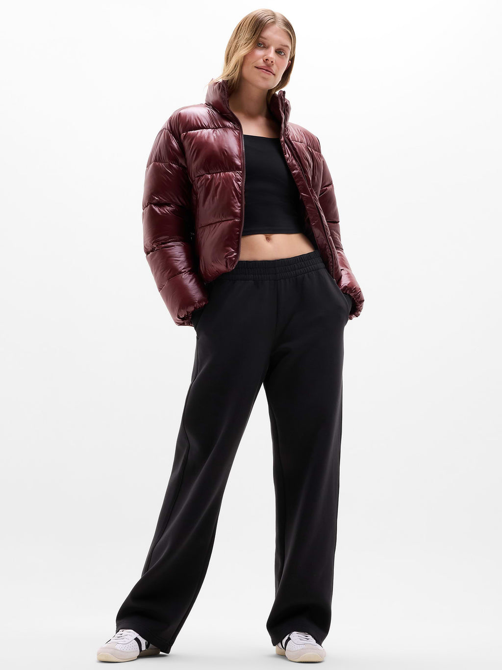 Form Knit Mid Rise Straight Pant - Black