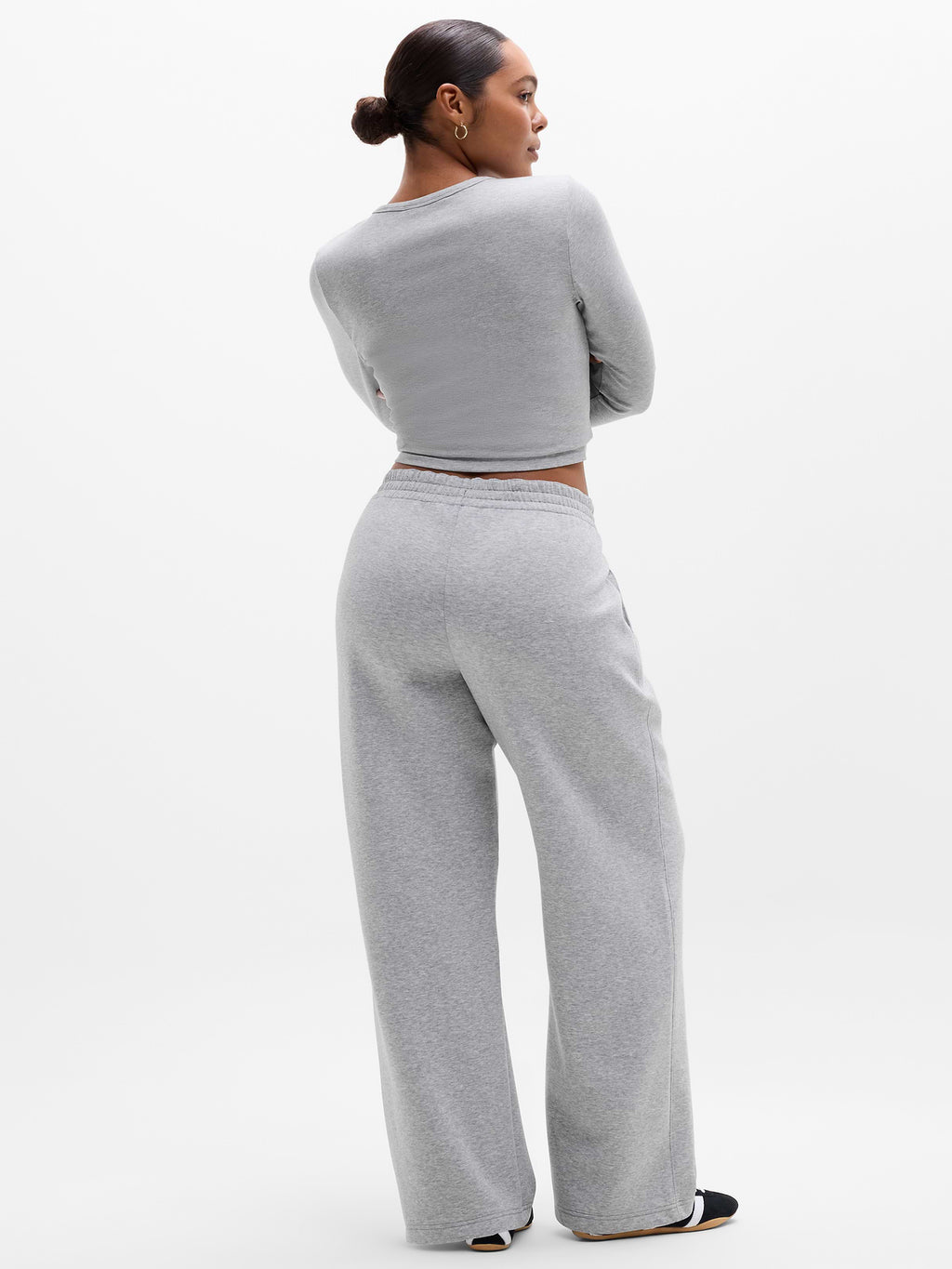 Form Knit Mid Rise Straight Pant - Grey Heather
