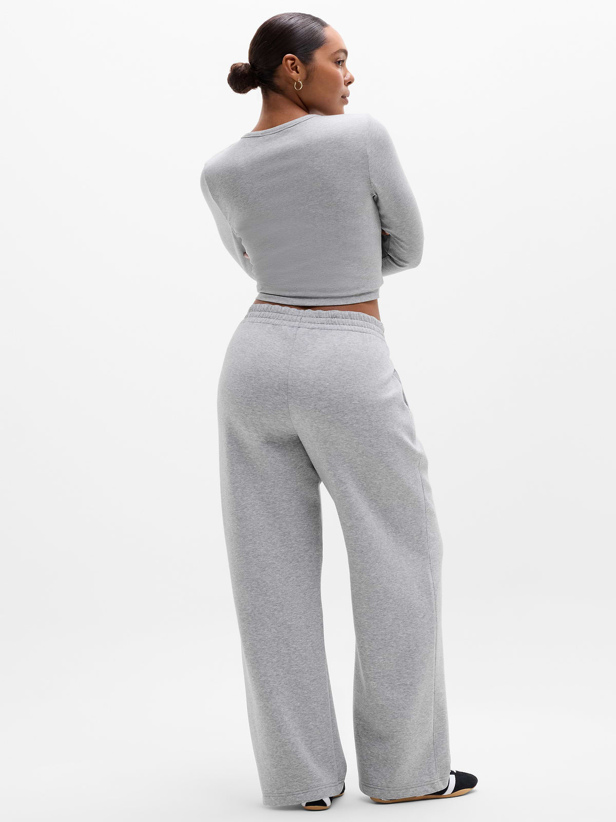 Form Knit Mid Rise Straight Pant - Grey Heather
