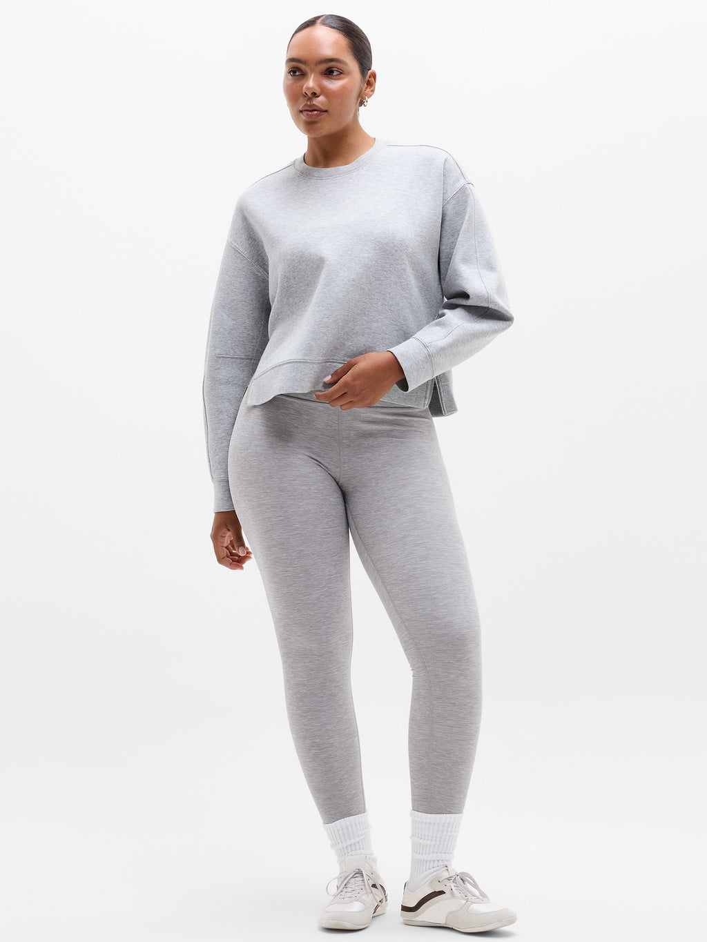 Form Knit Crew Sweatshirt - Grey Heather