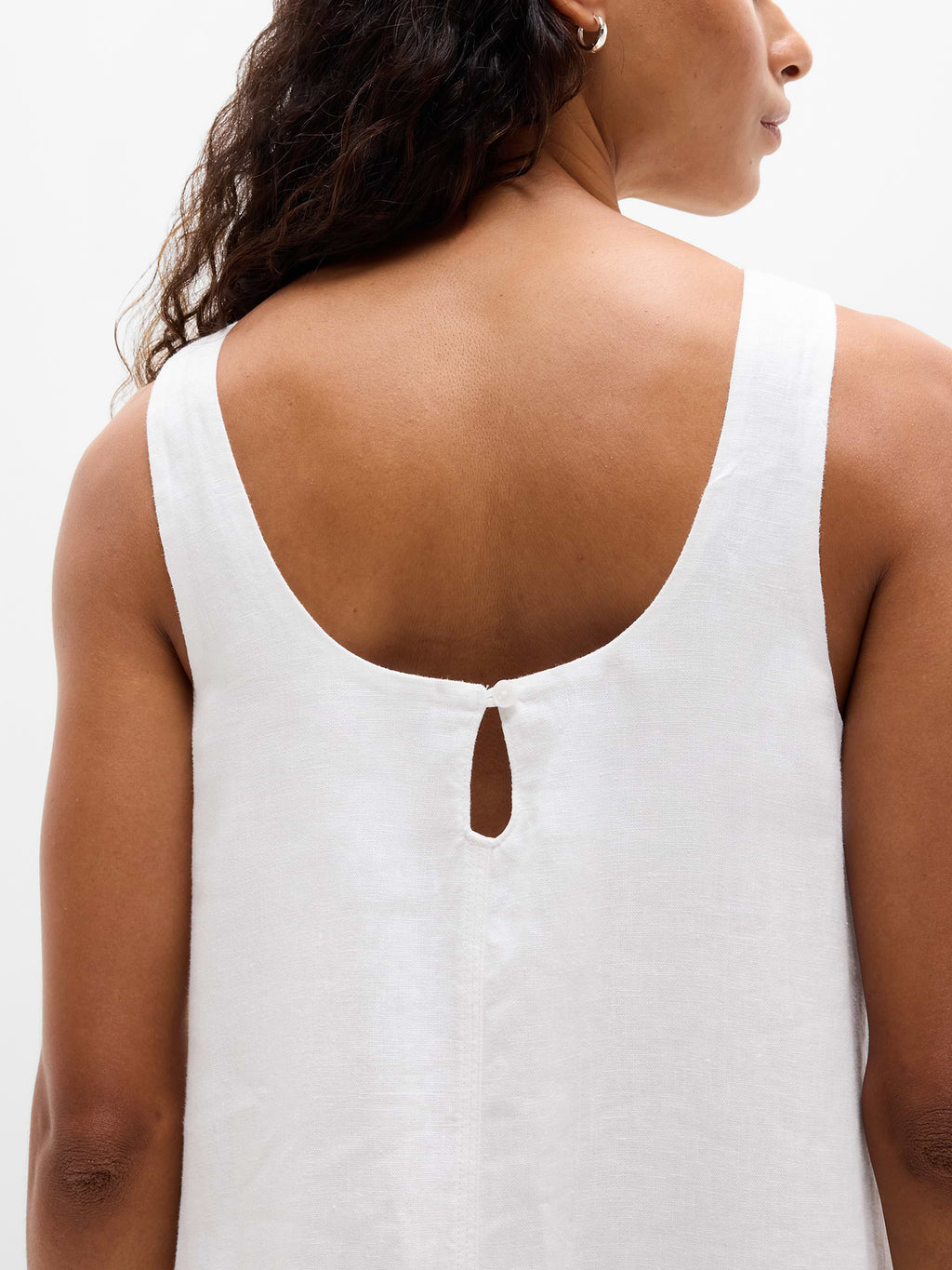 Retreat Linen Dress - Calla Lily