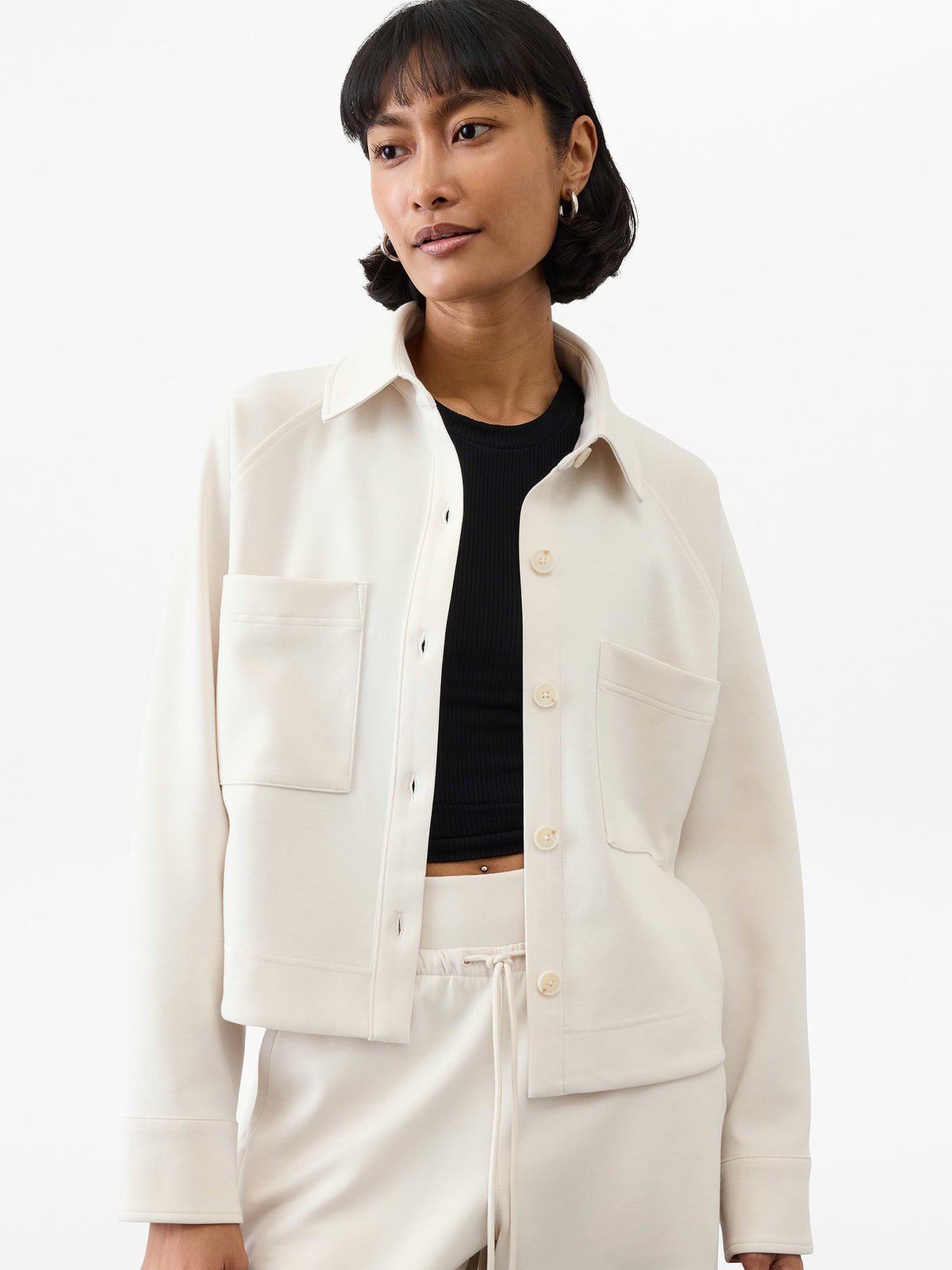 Allure Shirt Jacket - Bone