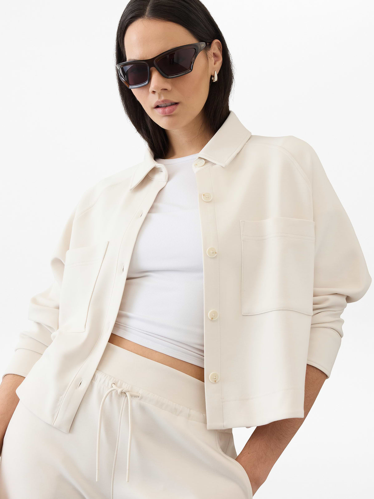 Allure Shirt Jacket - Bone