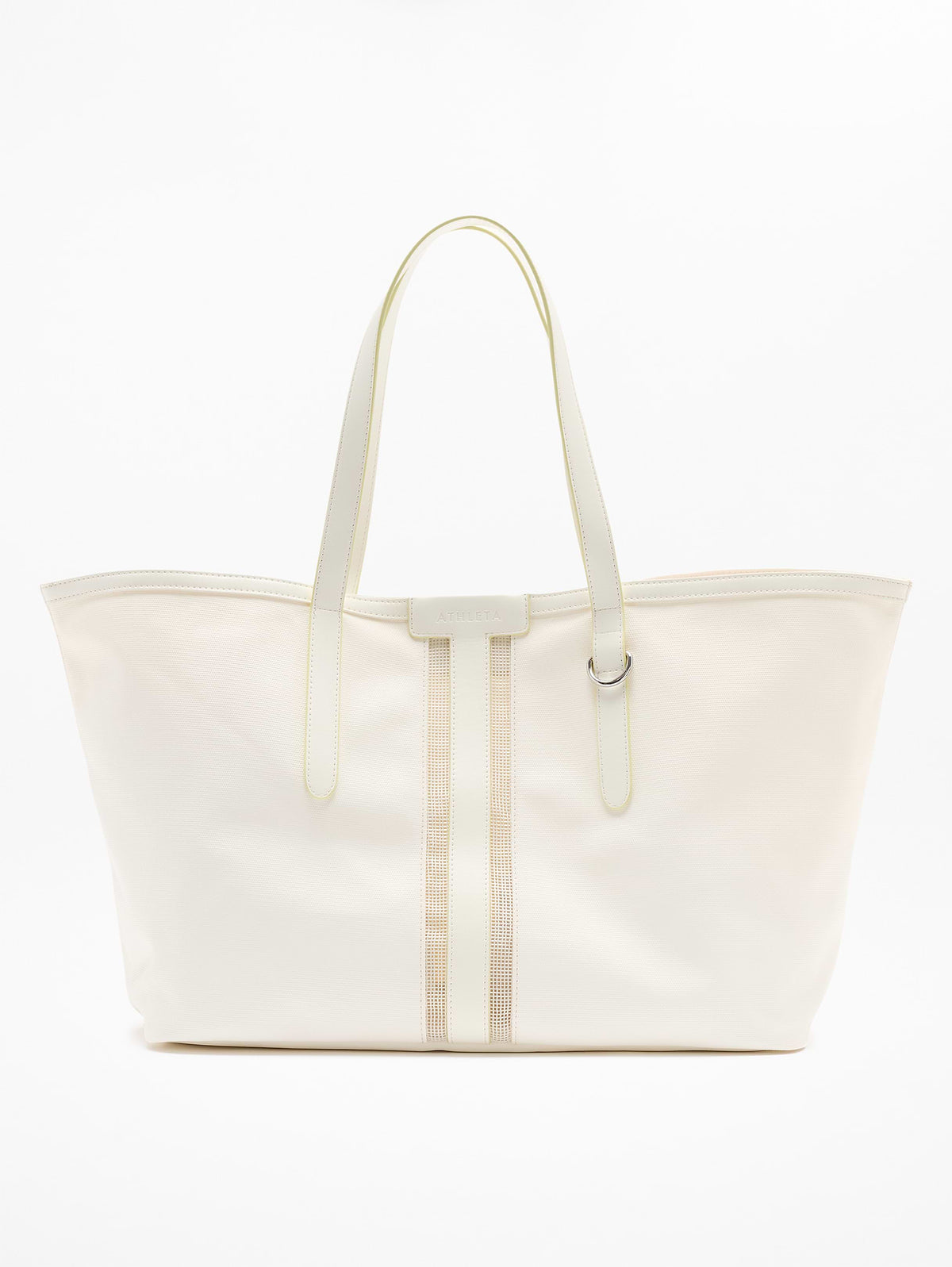 Coated Canvas Carry All Tote - Magnolia White/Spark