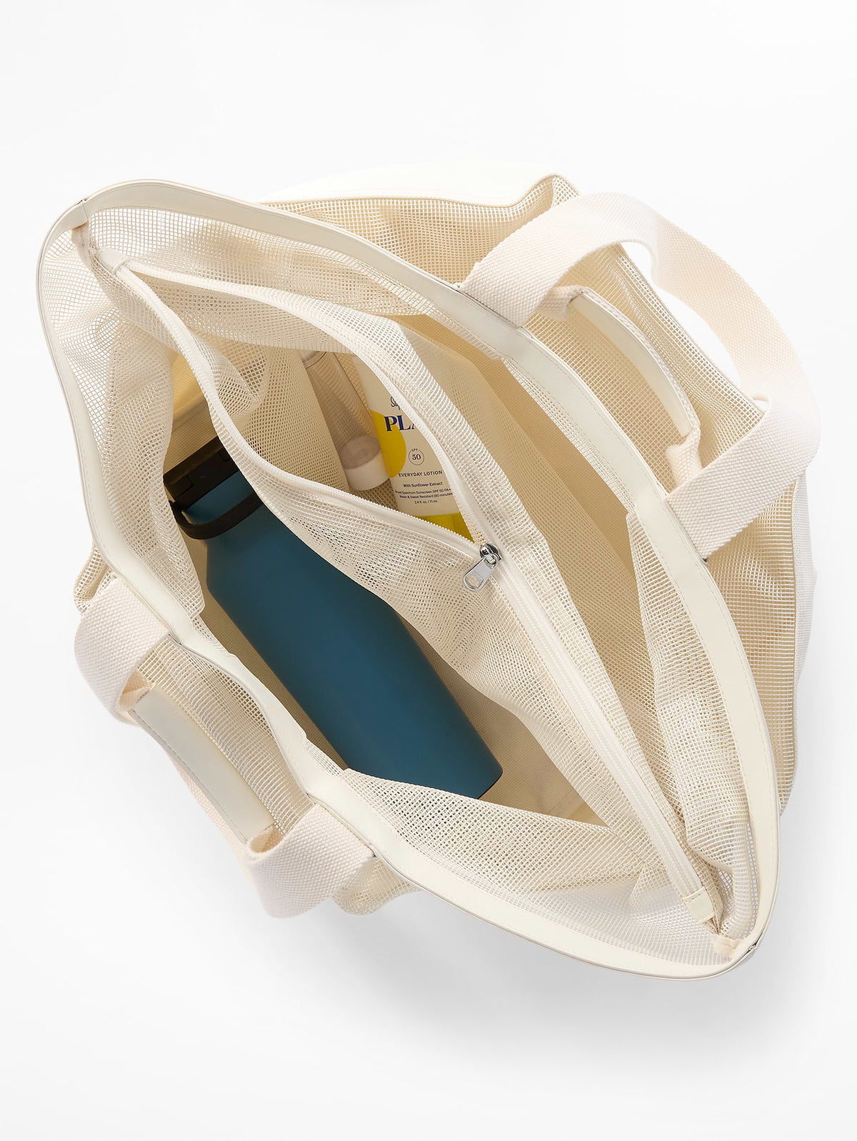 Coated Canvas Court Tote - Magnolia White