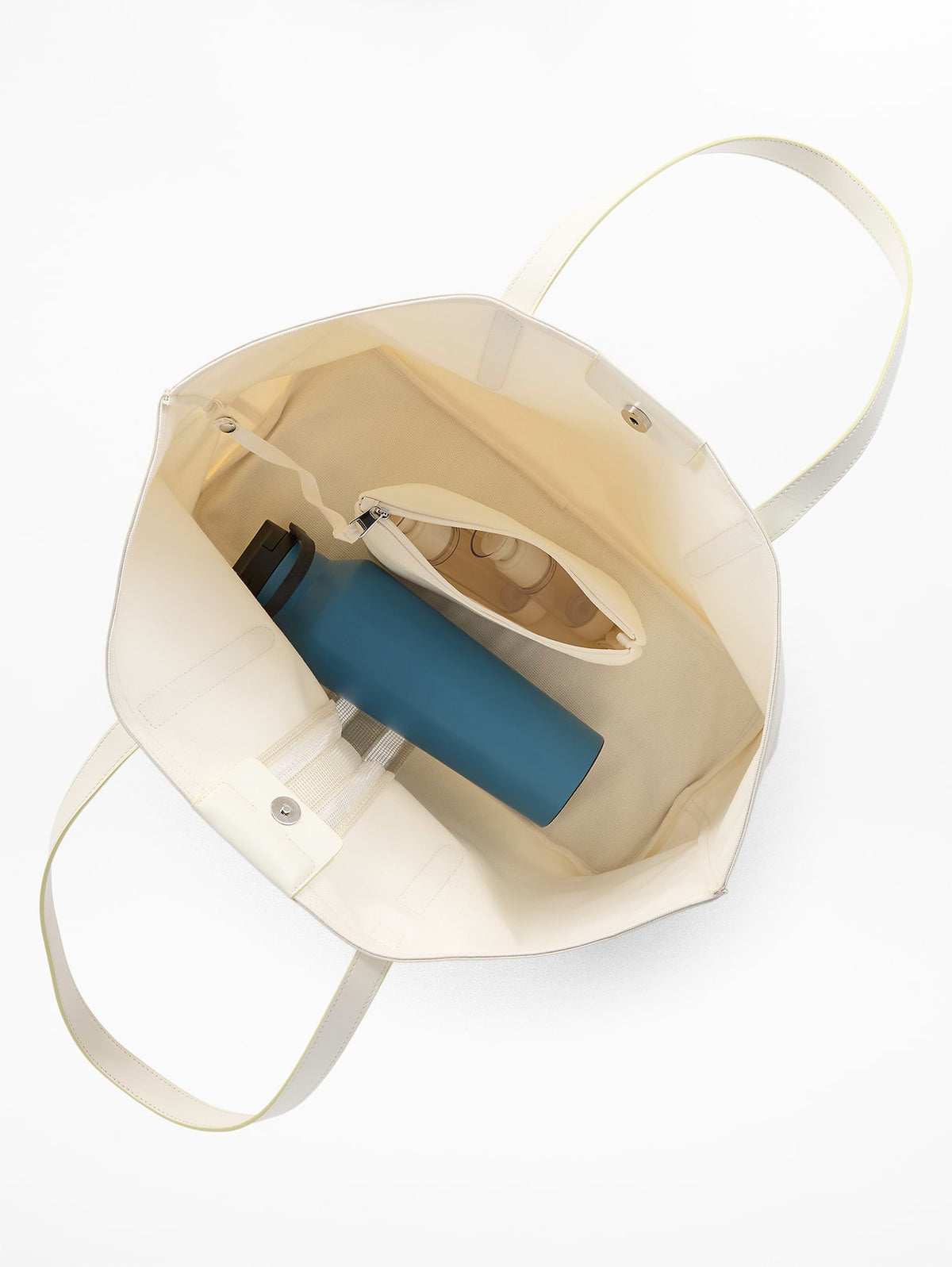 Coated Canvas Carry All Tote - Magnolia White/Spark
