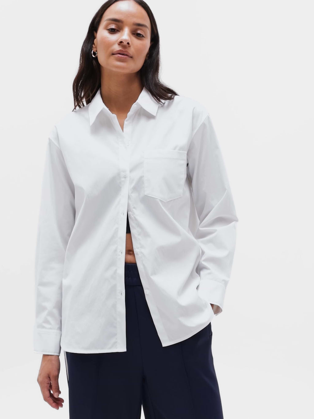 Midday Relaxed Poplin Shirt - Bright White