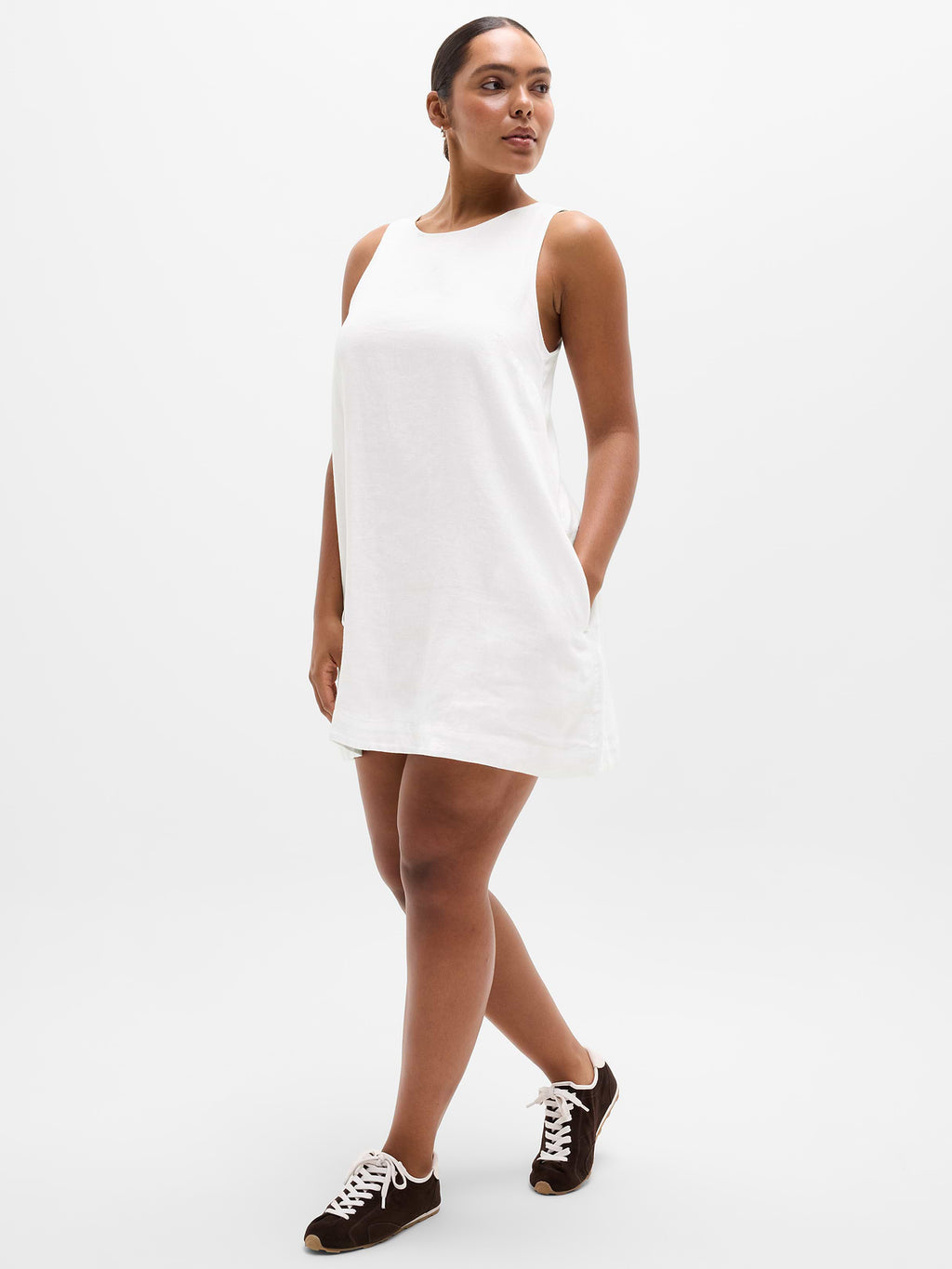 Retreat Linen Dress - Calla Lily