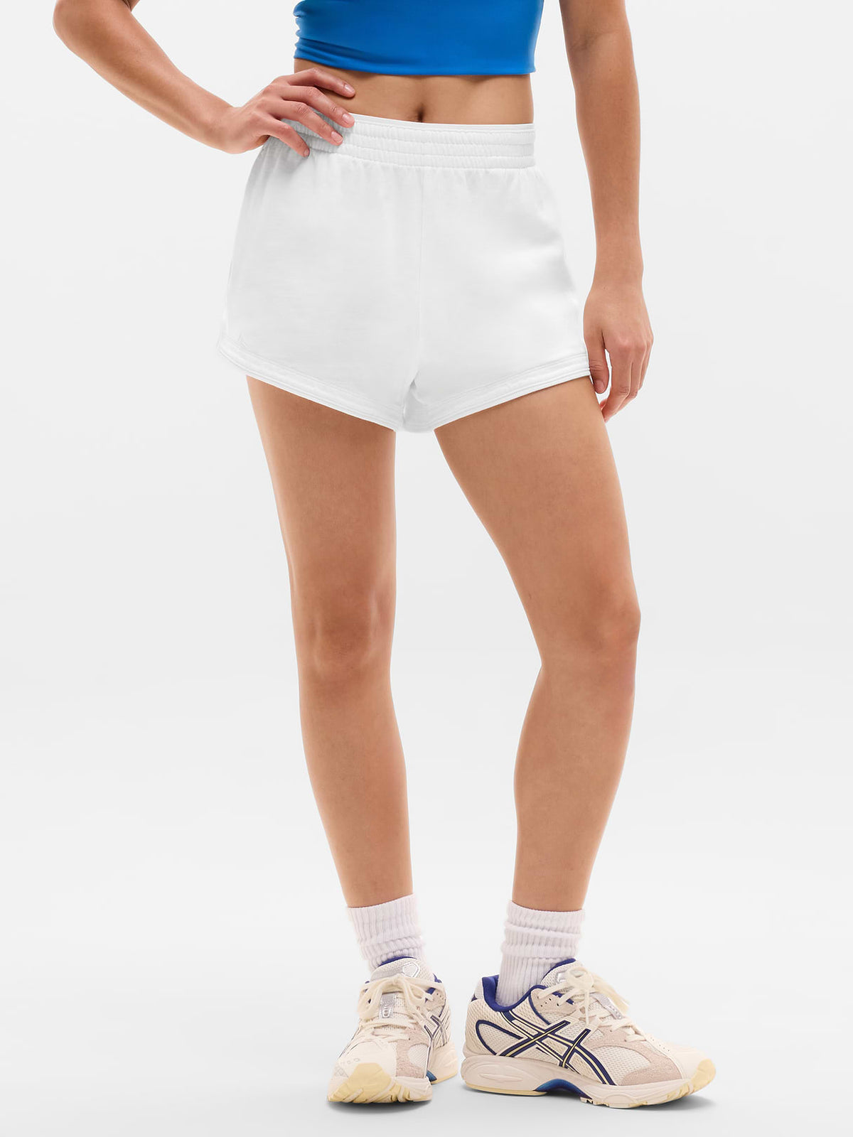 Airy Cotton Terry Shortie - Bright White
