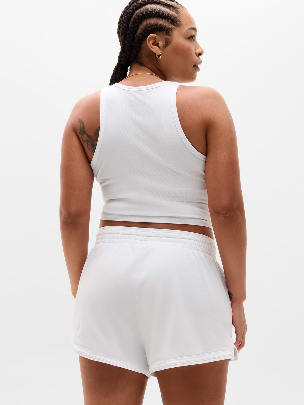 Airy Cotton Terry Shortie - Bright White