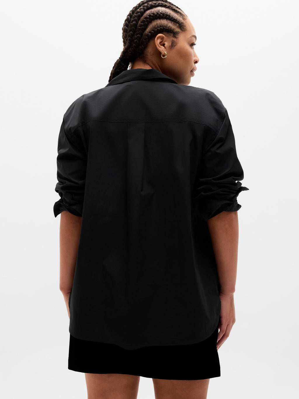 Midday Relaxed Poplin Shirt - Black