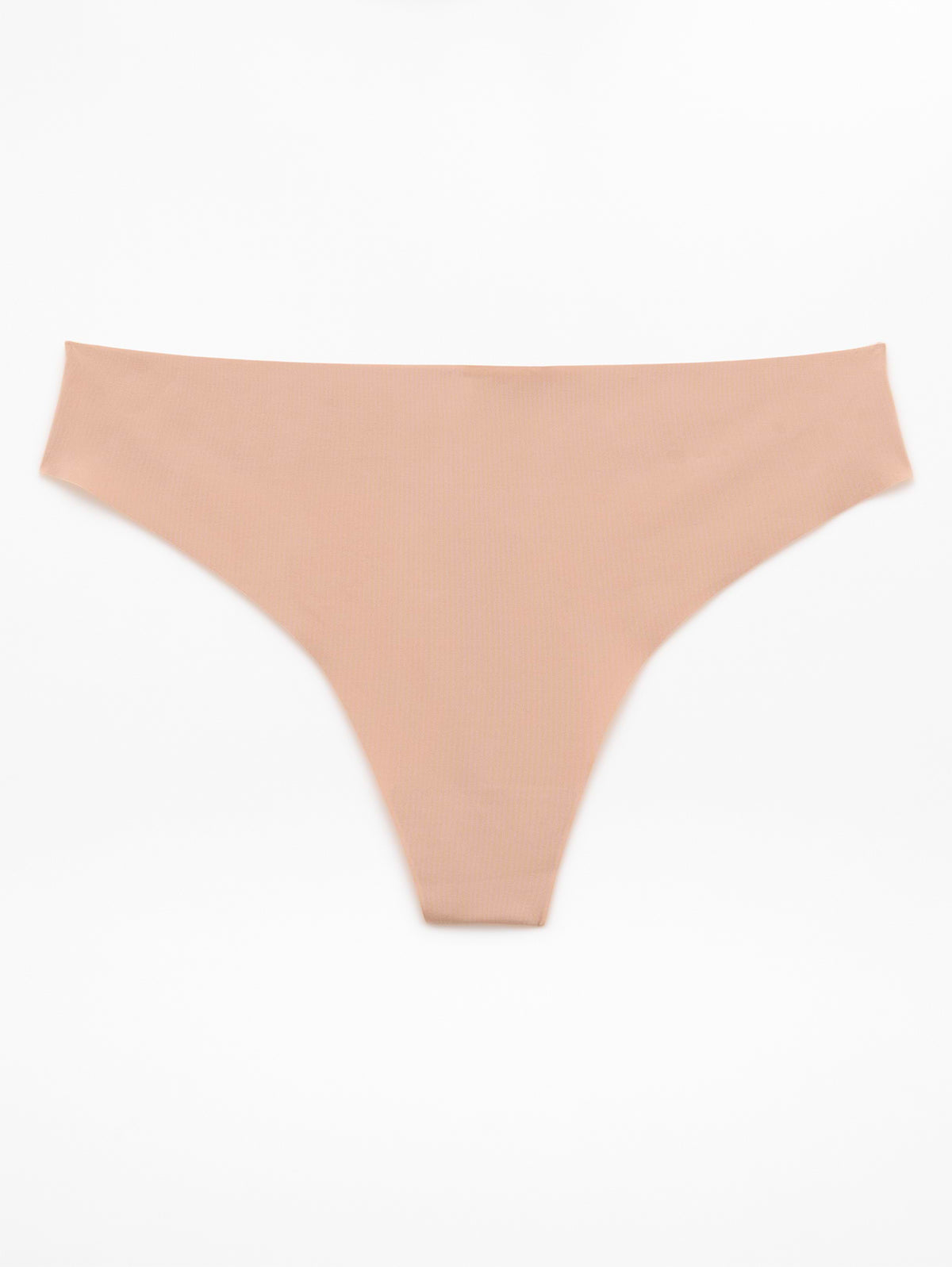 Sleek Form No Show Thong Underwear - Hazelnut