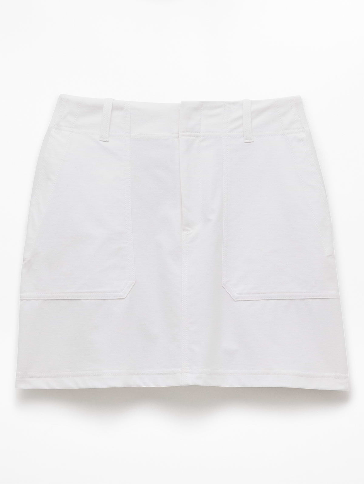 Skyline Mid Rise Skirt - Bright White