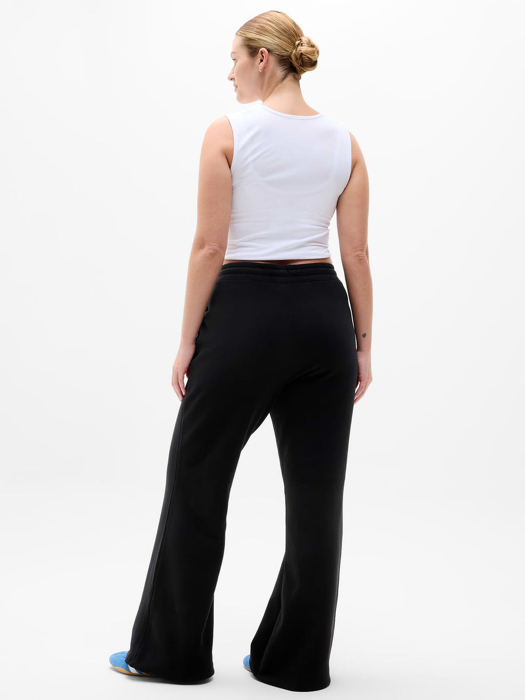 Forever Fleece Mid Rise Flare Pant - Black