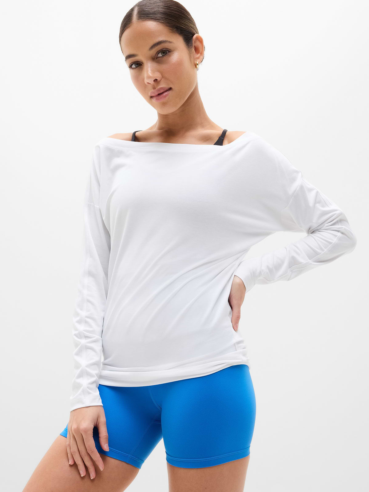 Move With Ease Off The Shoulder Top - Bright White