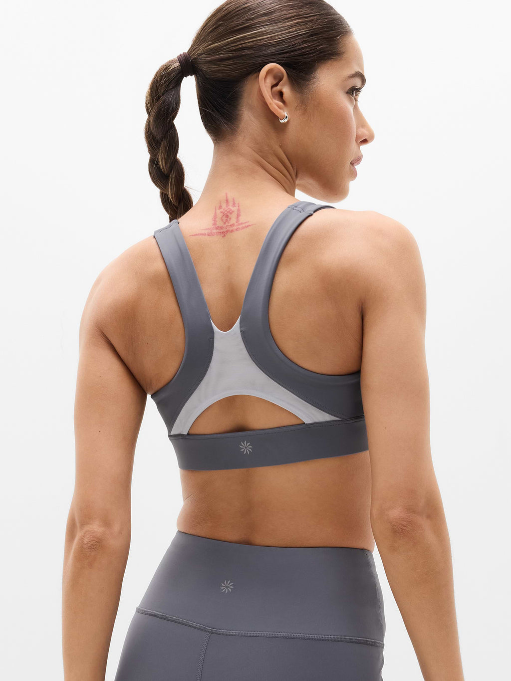 Interval Mesh Sports Bra A-C - Slate