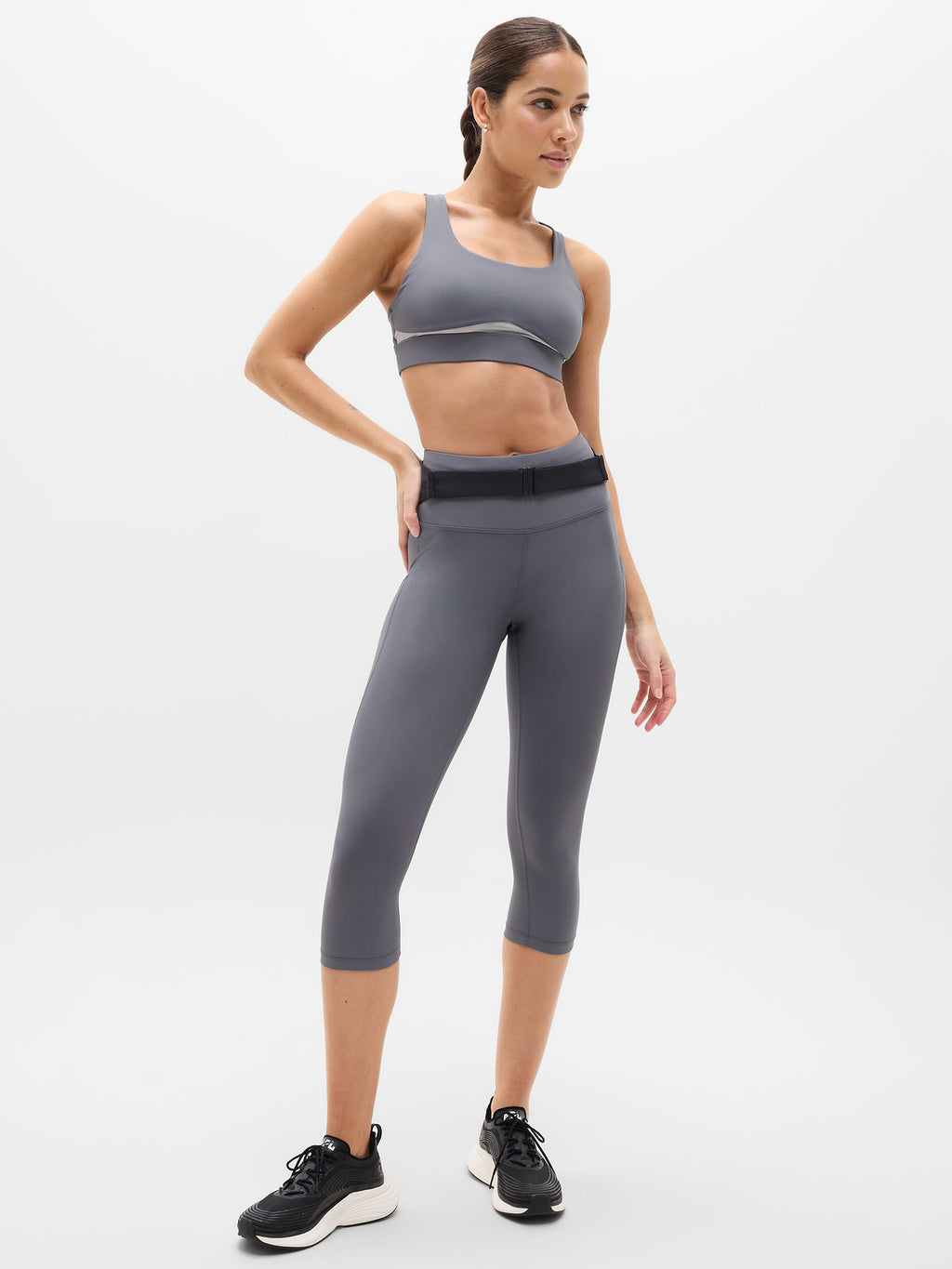 Interval Mesh Sports Bra A-C - Slate