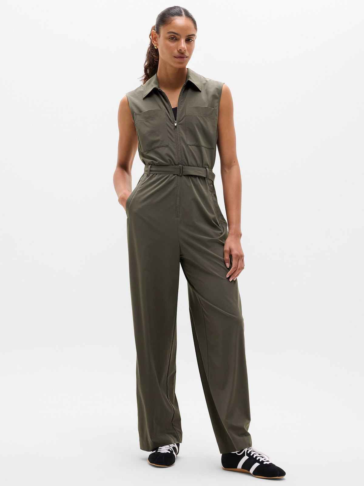 Always Ready Jumpsuit - Mountain Olive