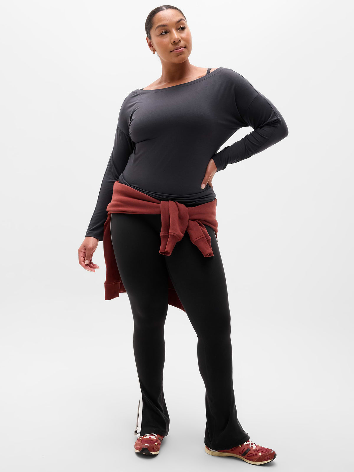 Move With Ease Off The Shoulder Top - Black