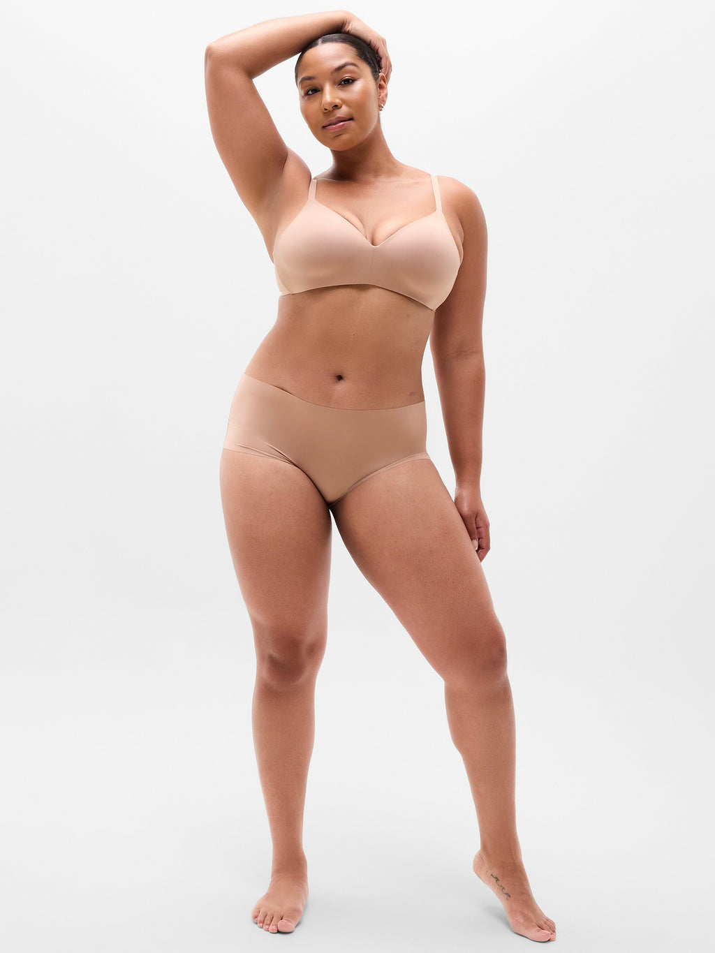 Sleek Form No Show Boyshort Underwear - Hazelnut