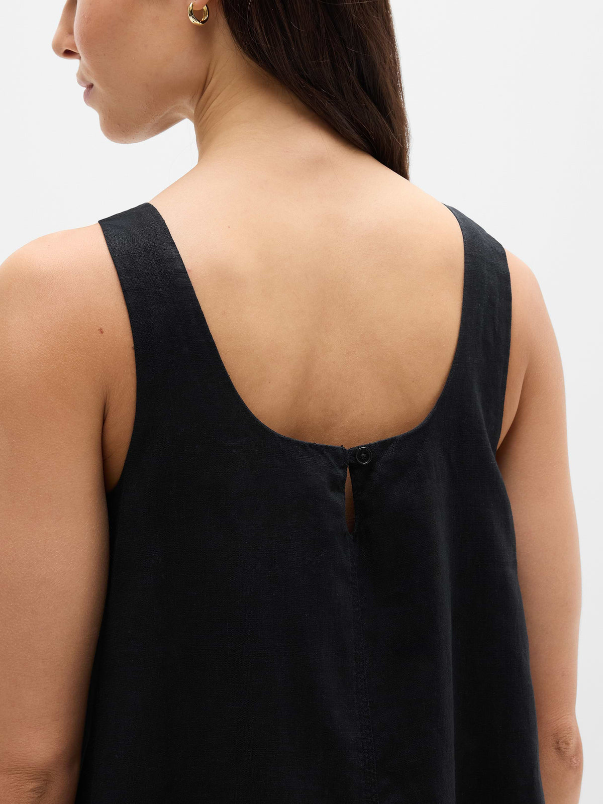 Retreat Linen Dress - Black