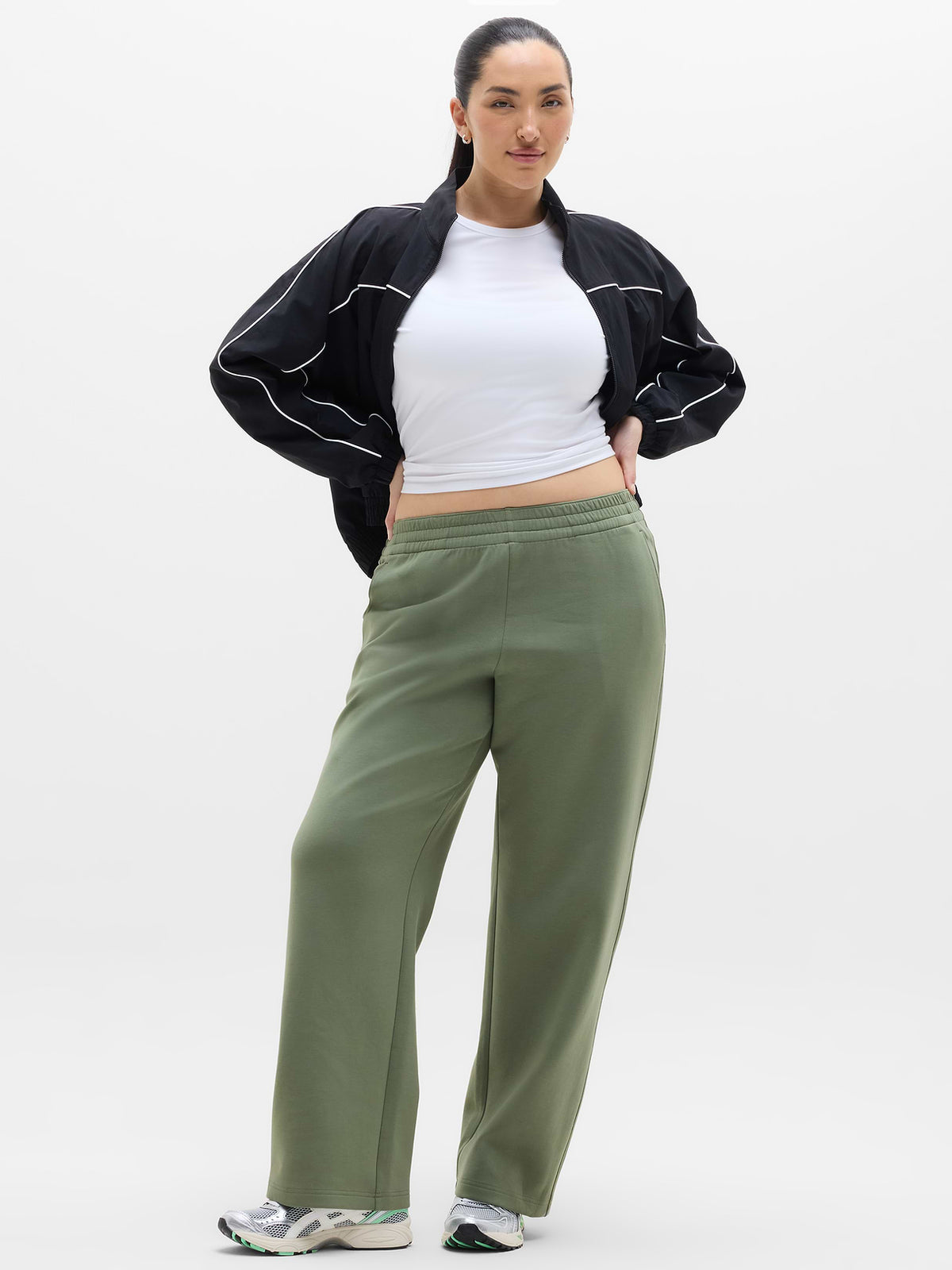 Form Knit Mid Rise Straight Pant - Cacti