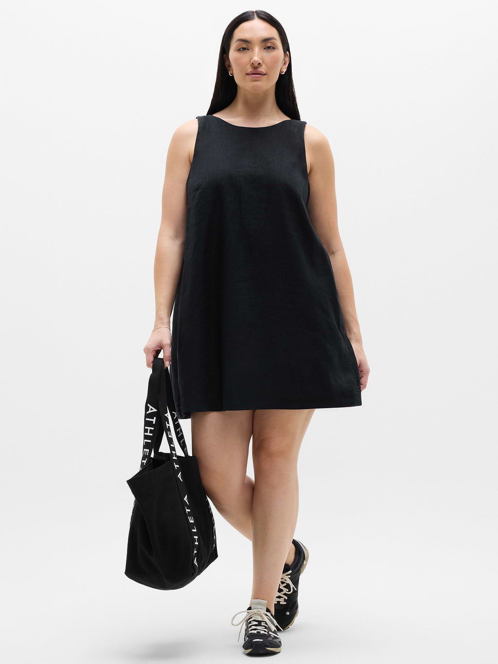 Retreat Linen Dress - Black
