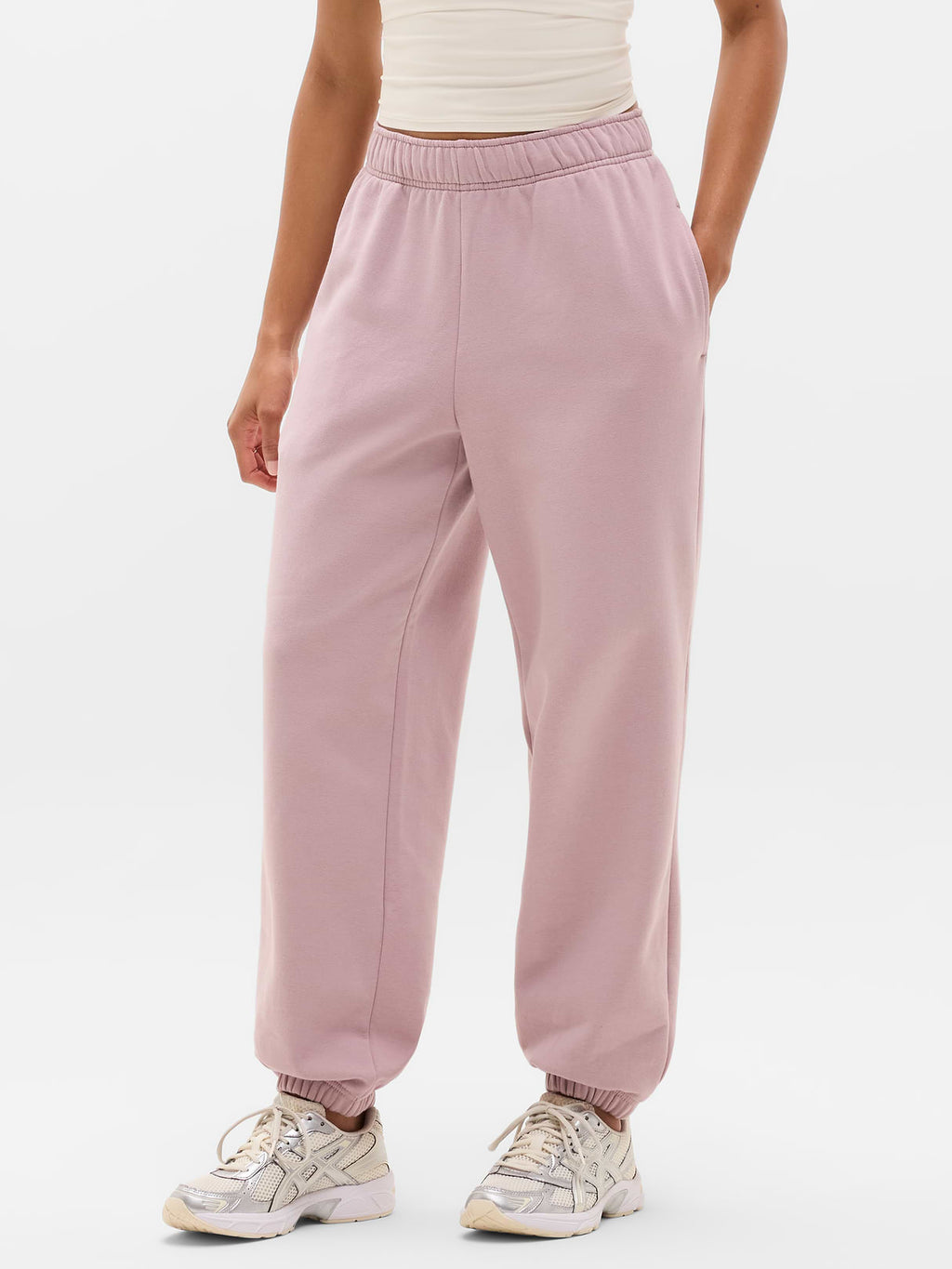 Forever Fleece Mid Rise Flare Pant - Blush