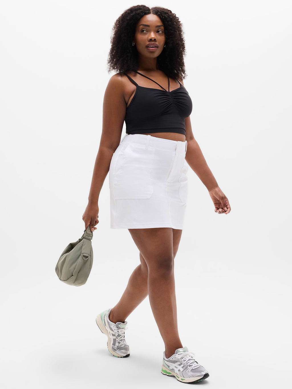 Skyline Mid Rise Skirt - Bright White