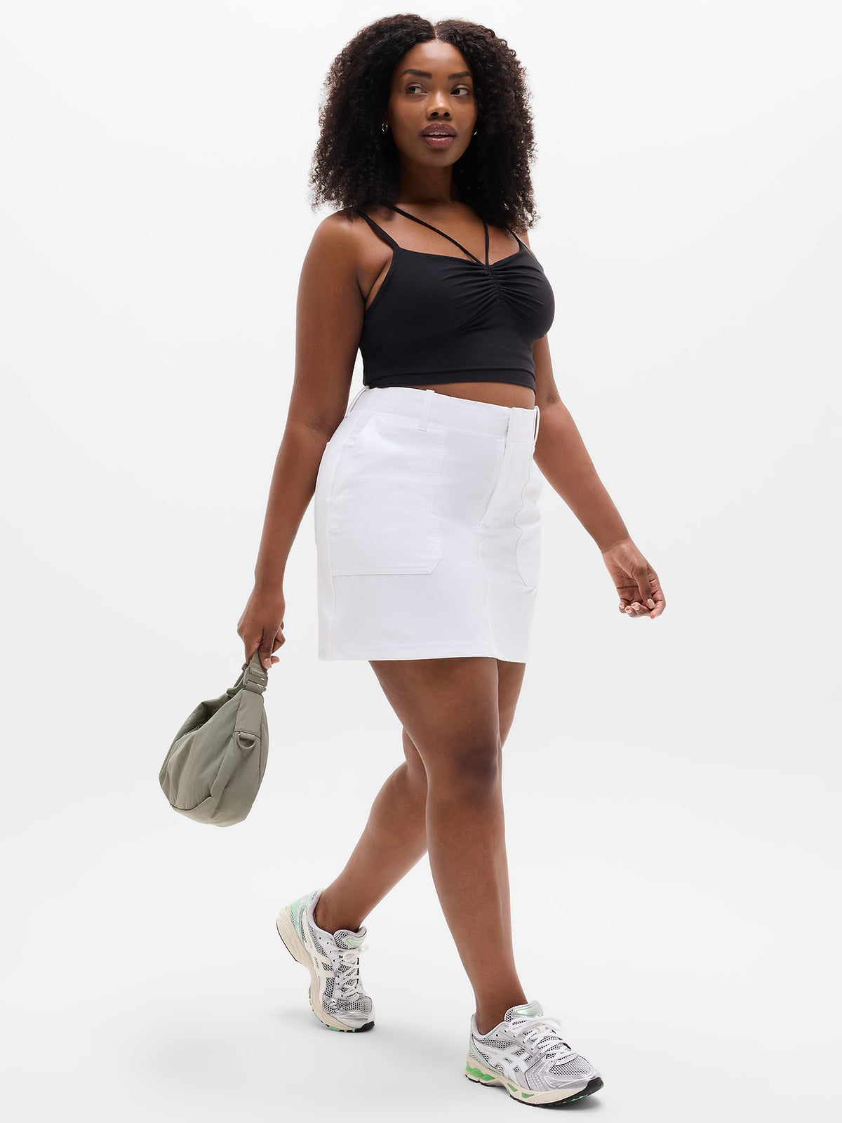 Skyline Mid Rise Skirt - Bright White
