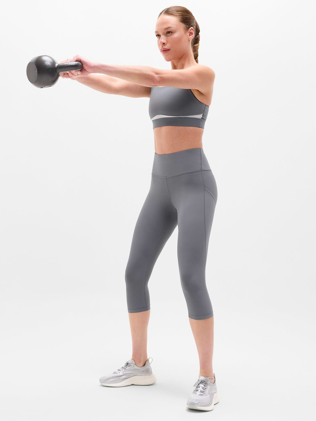 Interval Mesh Sports Bra A-C - Slate