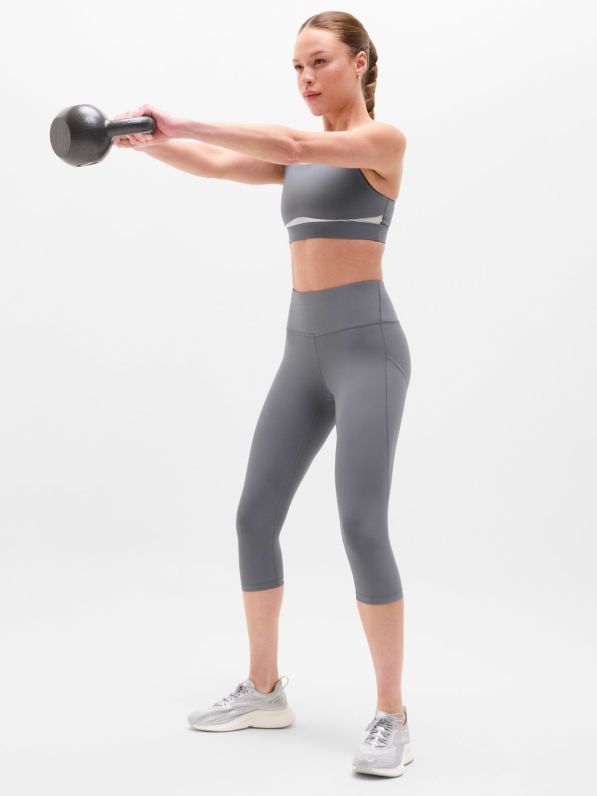 Interval Mesh Sports Bra A-C - Slate