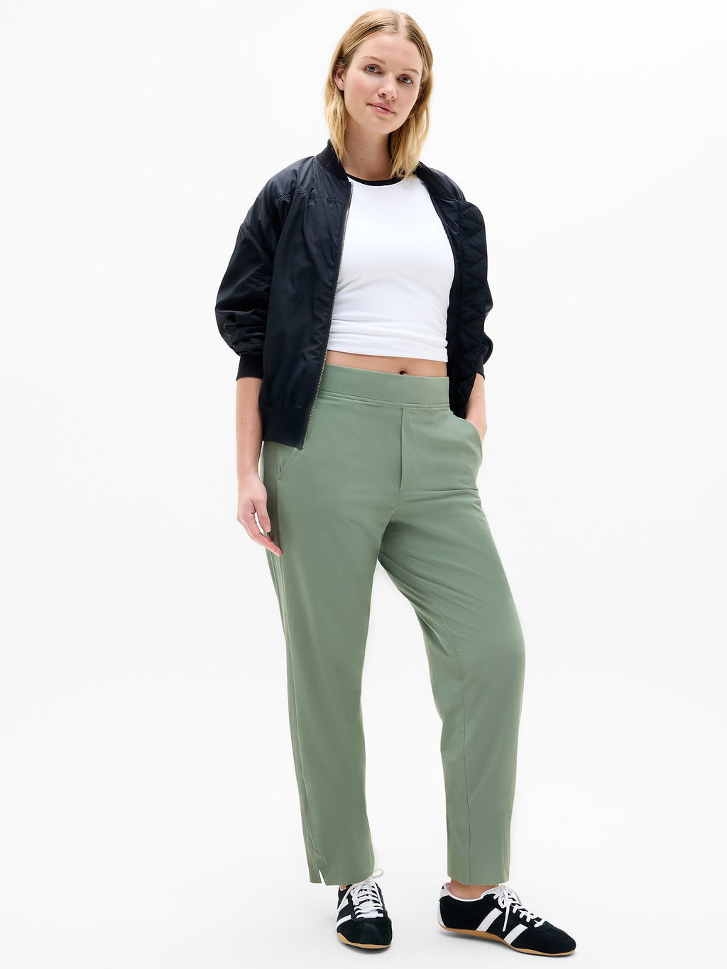 Brooklyn Mid Rise Ankle Pant - Cacti