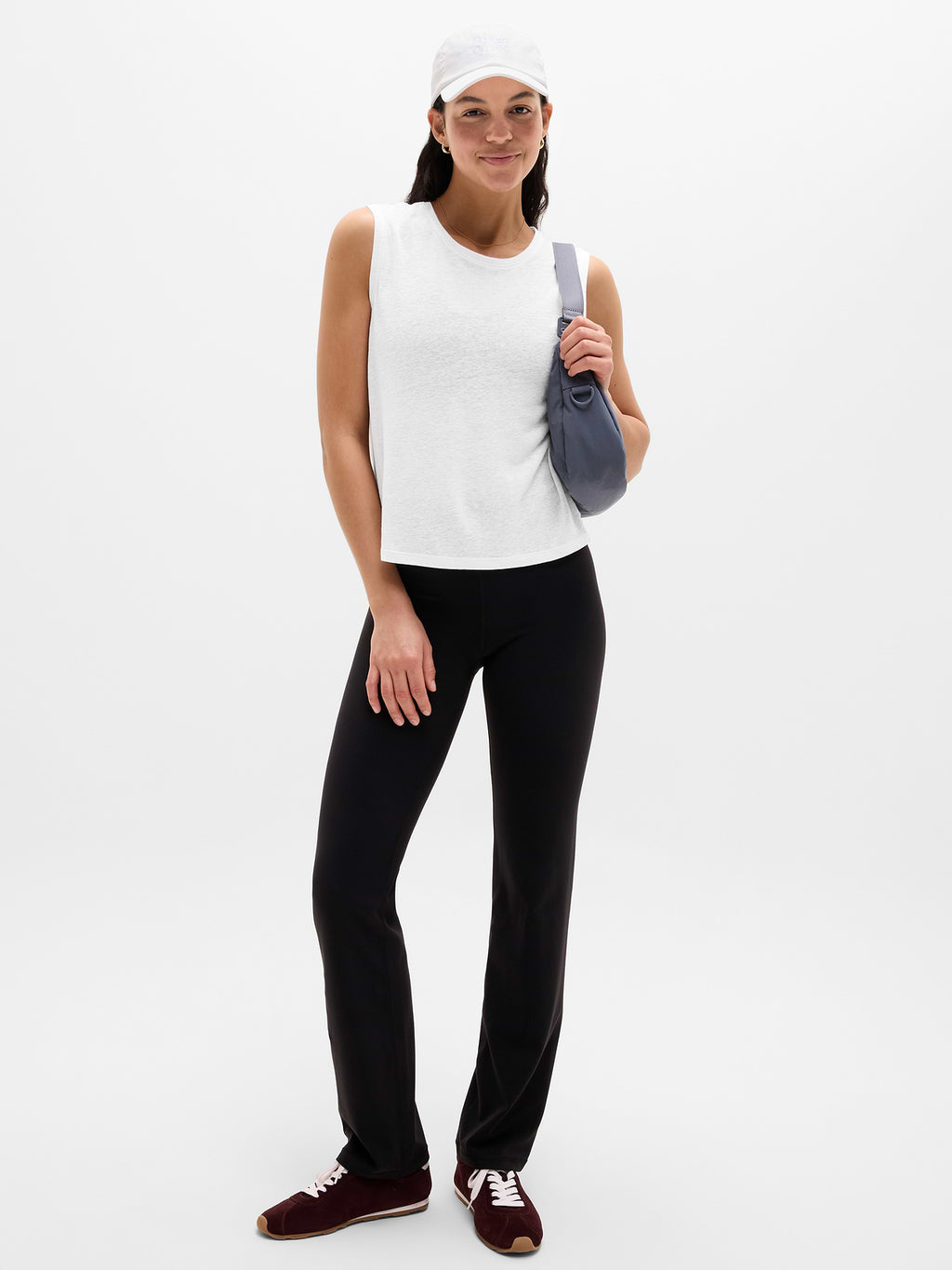Getaway Linen Blend Muscle Tank - Bright White