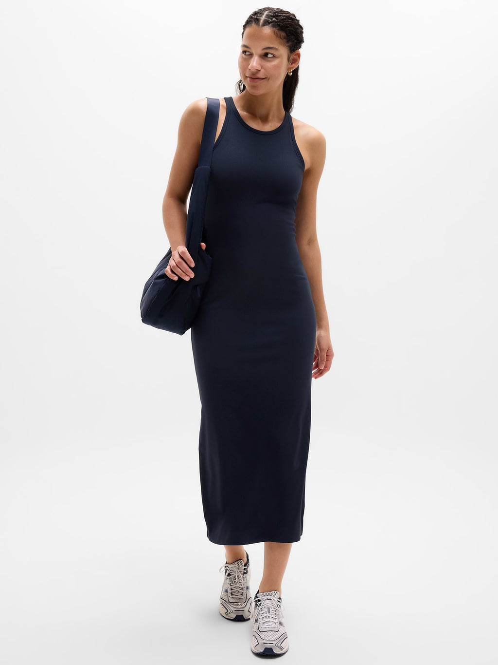 Signature Rib Maxi Dress - Navy