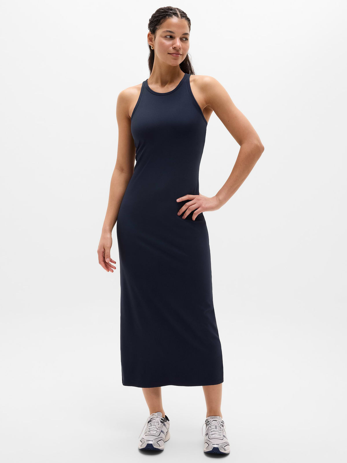 Signature Rib Maxi Dress - Navy
