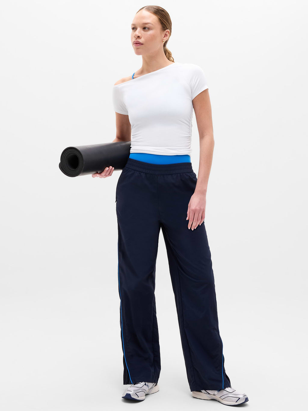 Move With Ease One Shoulder Tee - Bright White