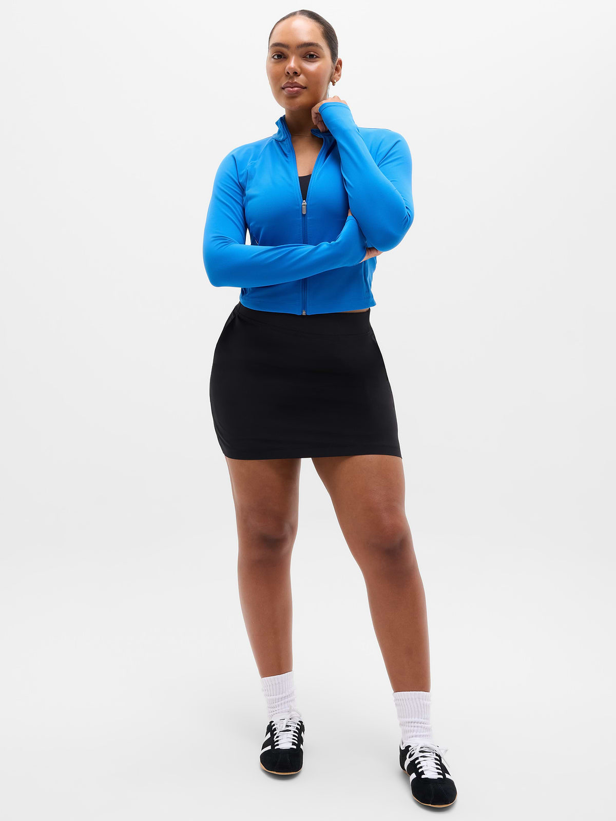 Brooklyn High Rise 15.5" Skort - Black