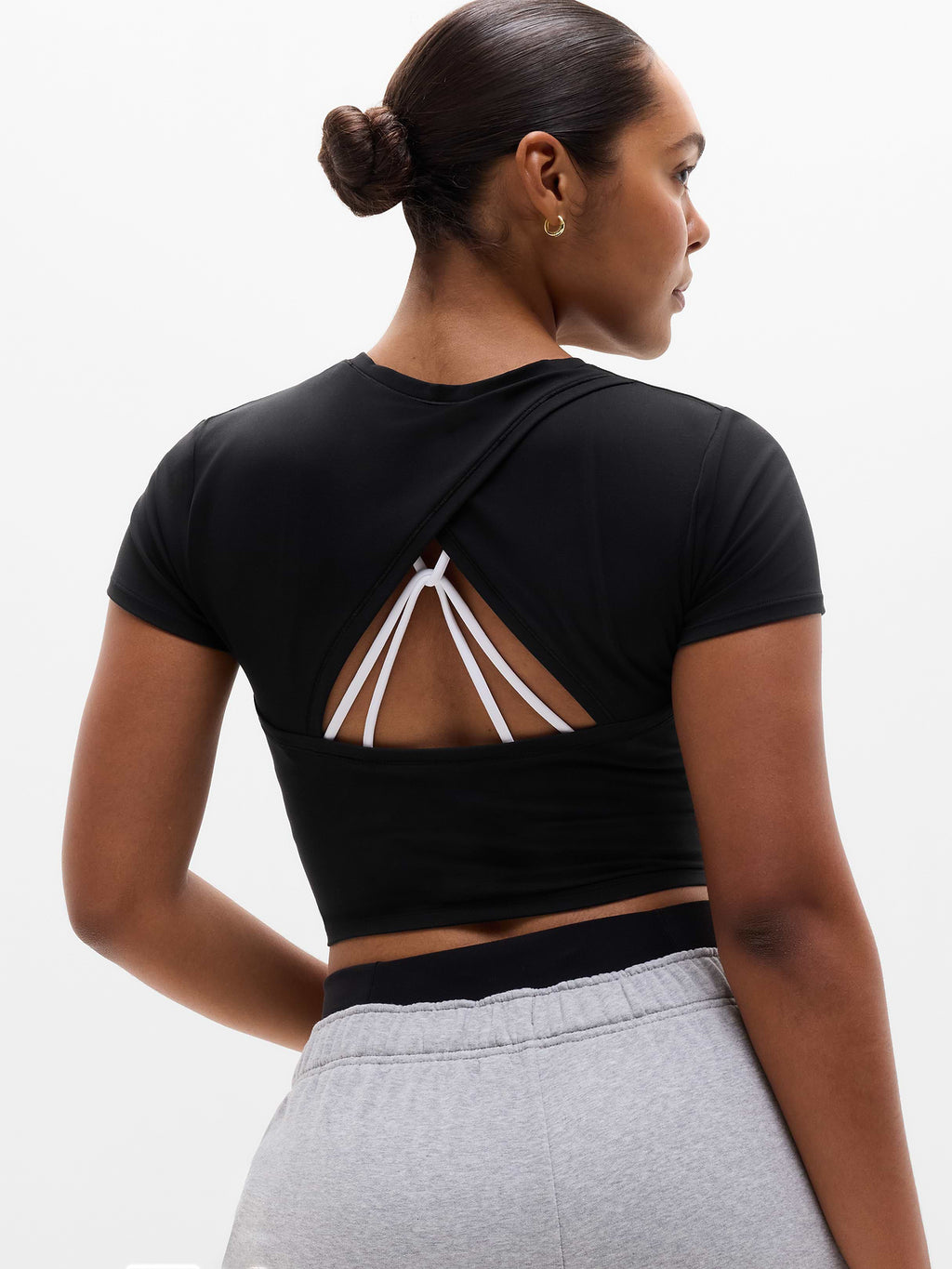Transcend Open Back Top - Black
