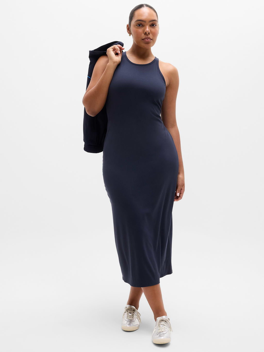 Signature Rib Maxi Dress - Navy