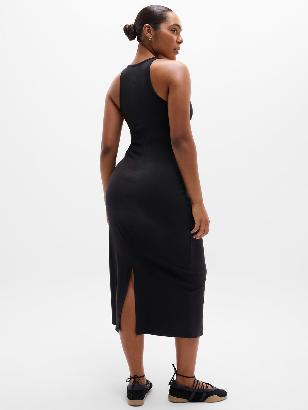 Signature Rib Maxi Dress - Black