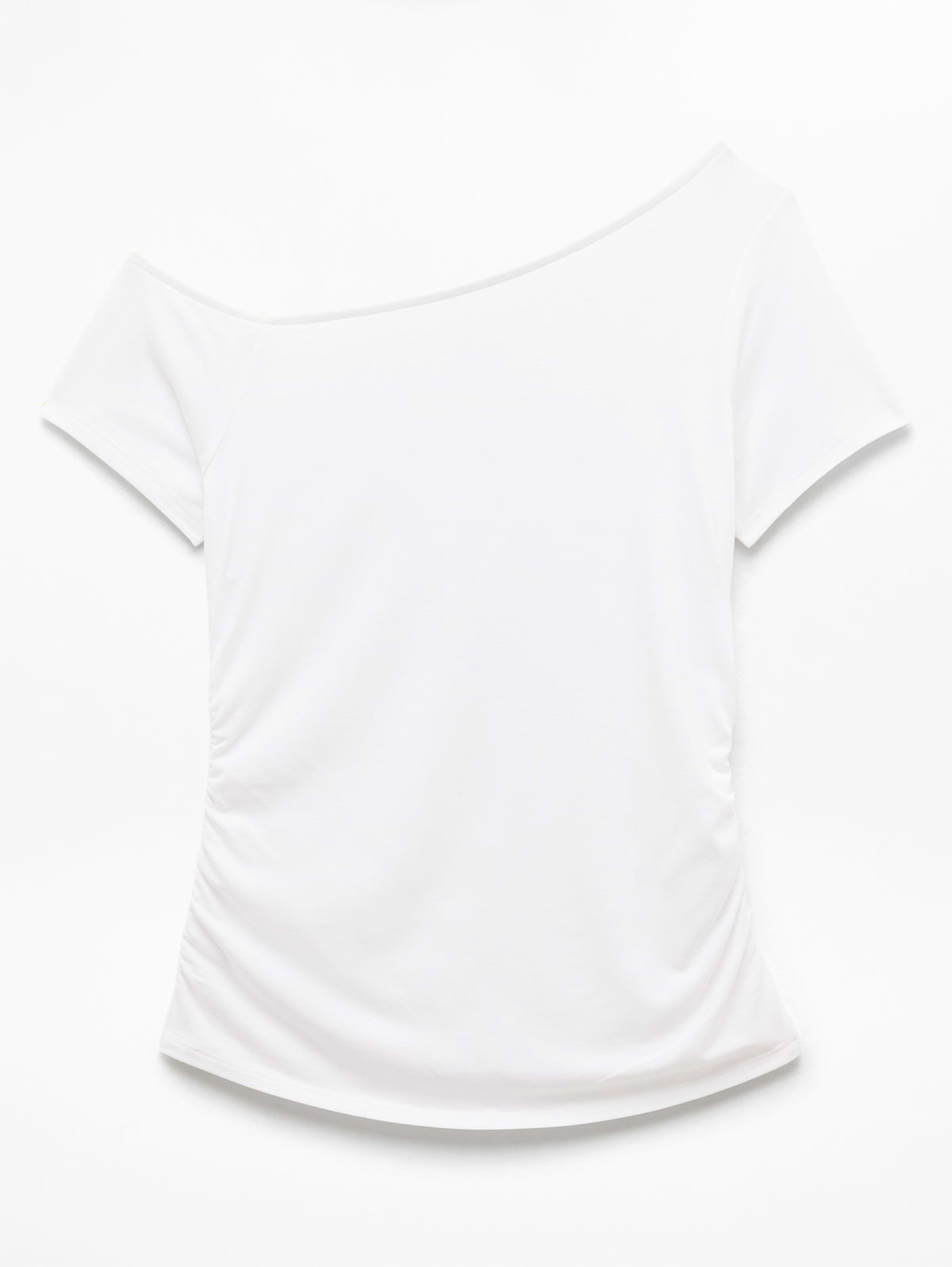 Move With Ease One Shoulder Tee - Bright White