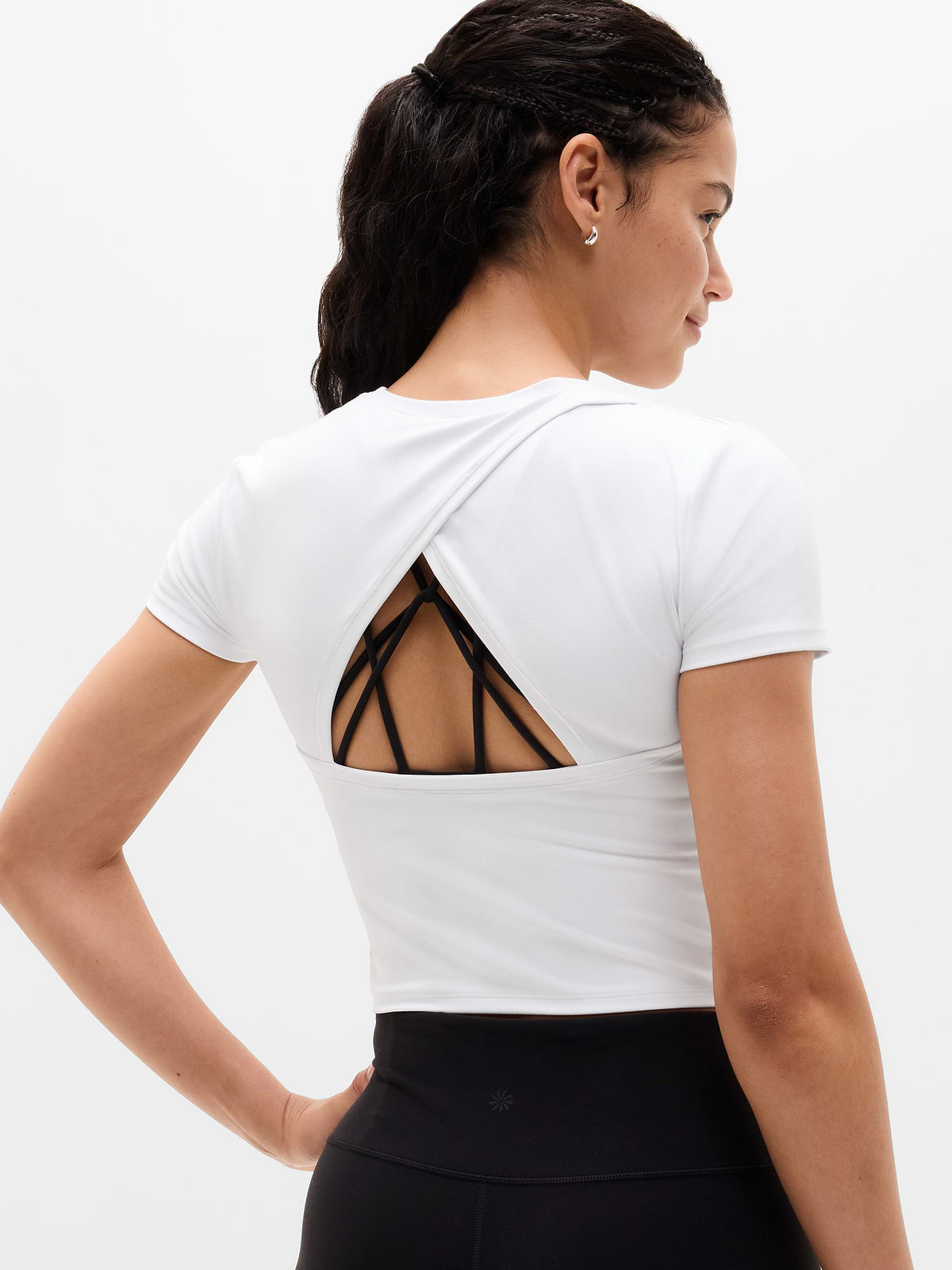Transcend Open Back Top - Bright White