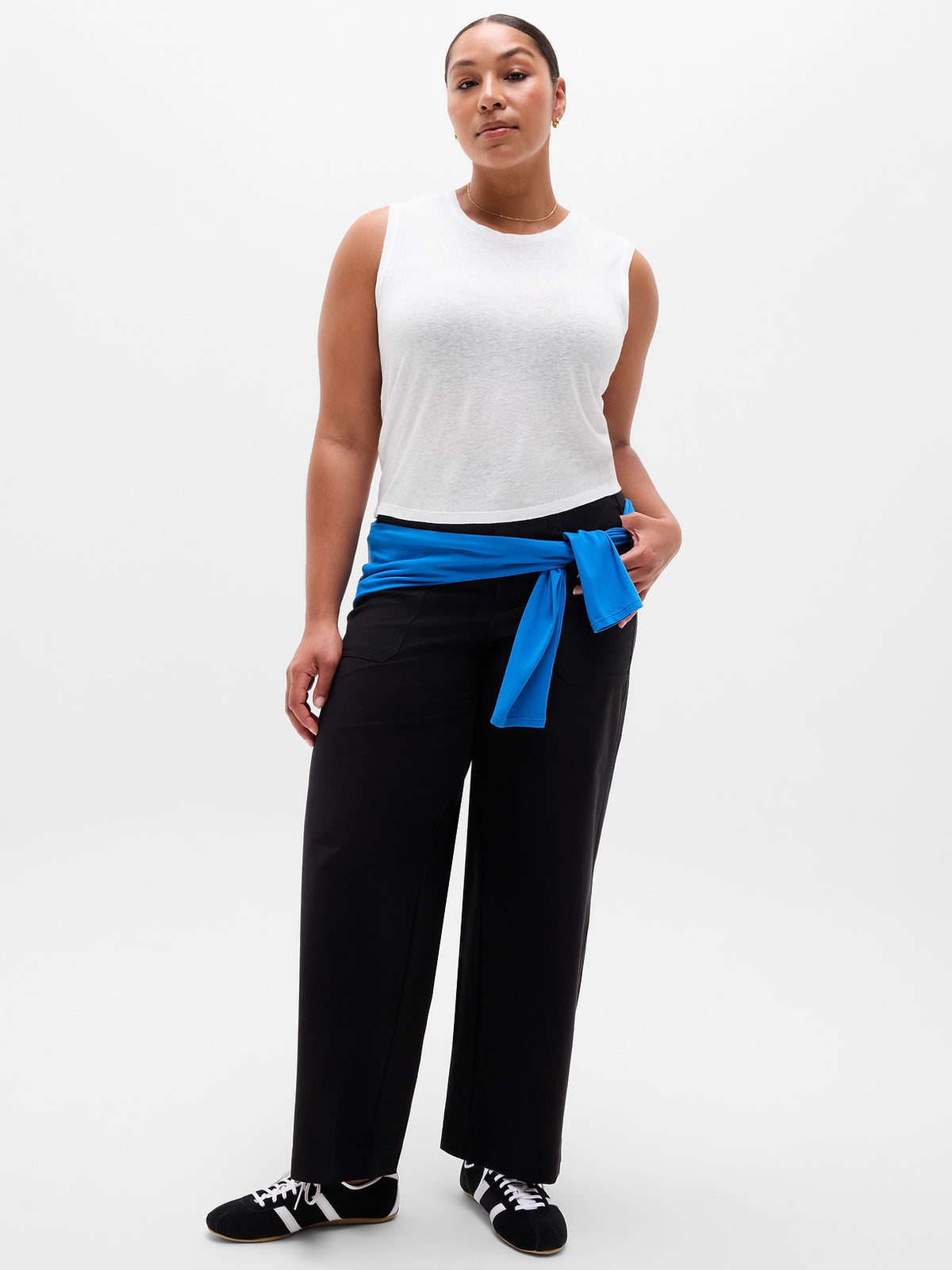 Getaway Linen Blend Muscle Tank - Bright White