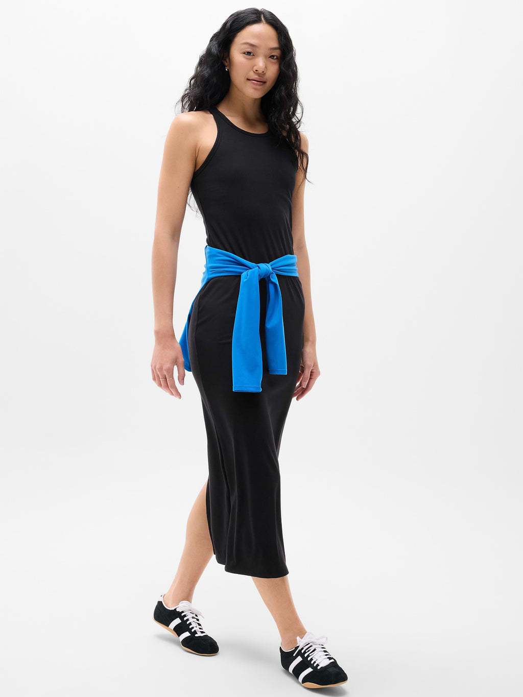 Signature Rib Maxi Dress - Black