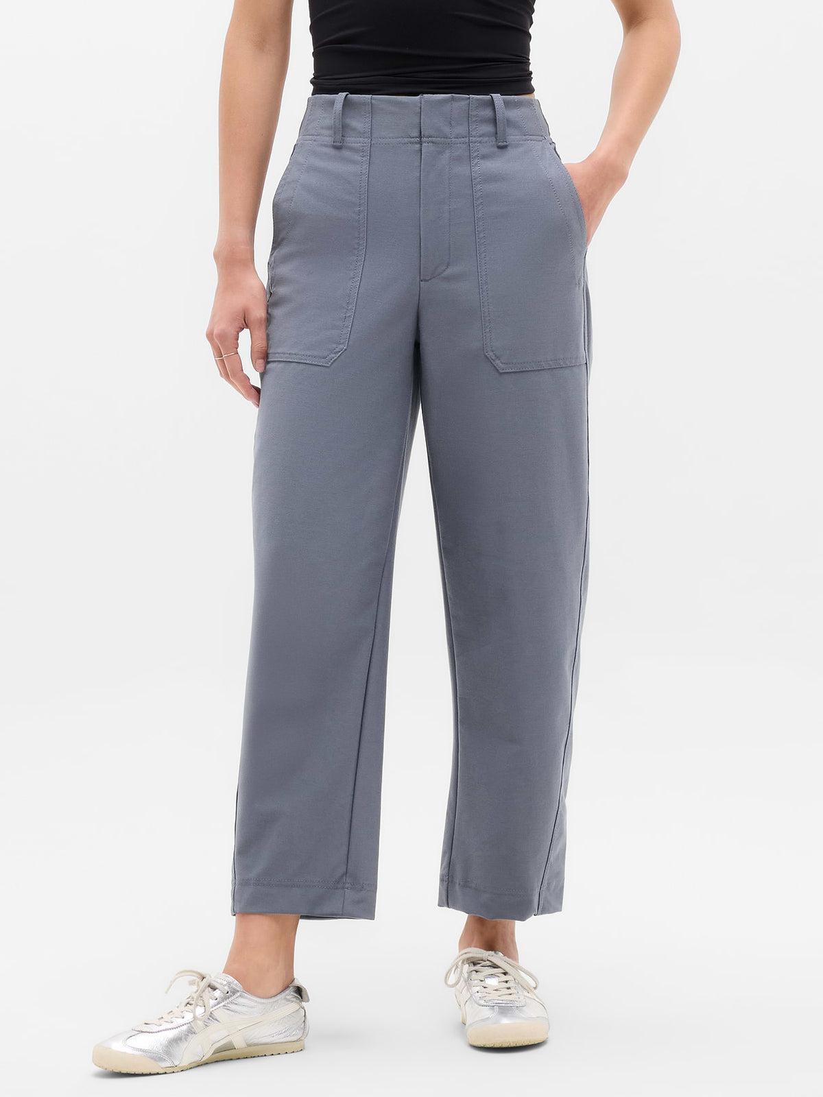 Skyline High Rise Barrel Leg Pant - Slate