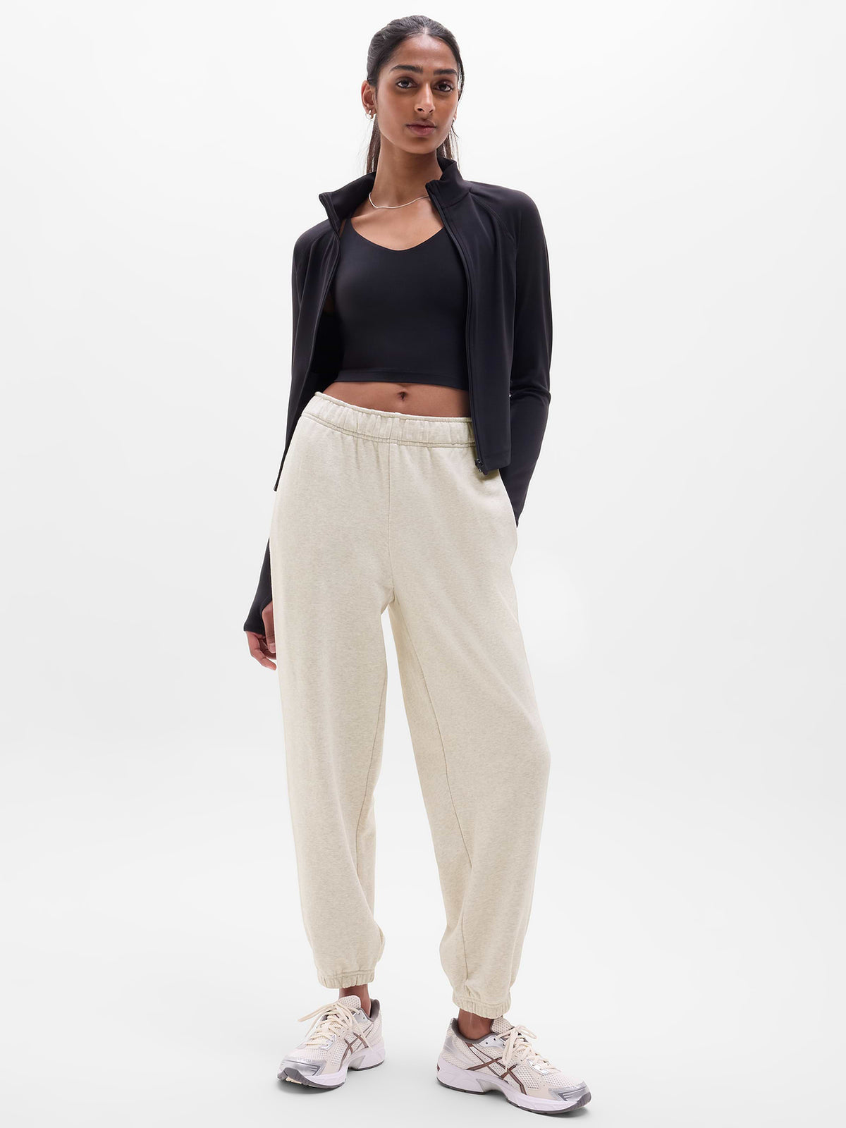 Heavyweight Terry High Rise Jogger - Toasted Brown Heather