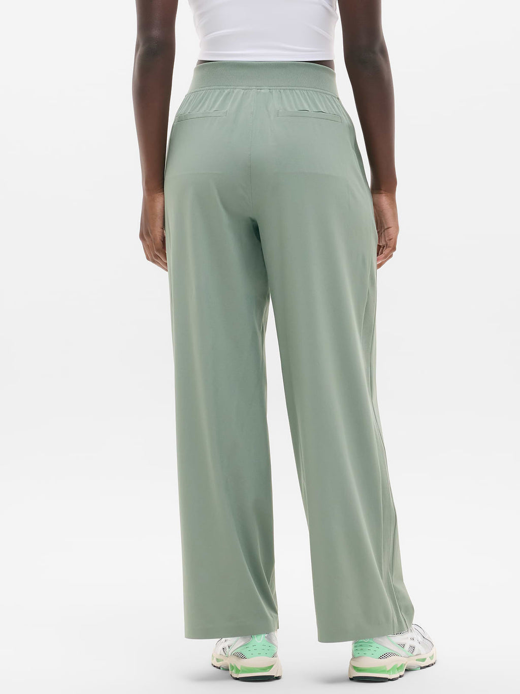 Brooklyn Mid Rise Wide Leg Pant - Cacti